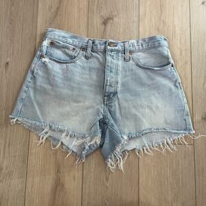 Madewell Women’s Curvy Relaxed Cut Off Denim Shorts Sz 27